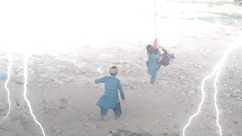 Children see saw