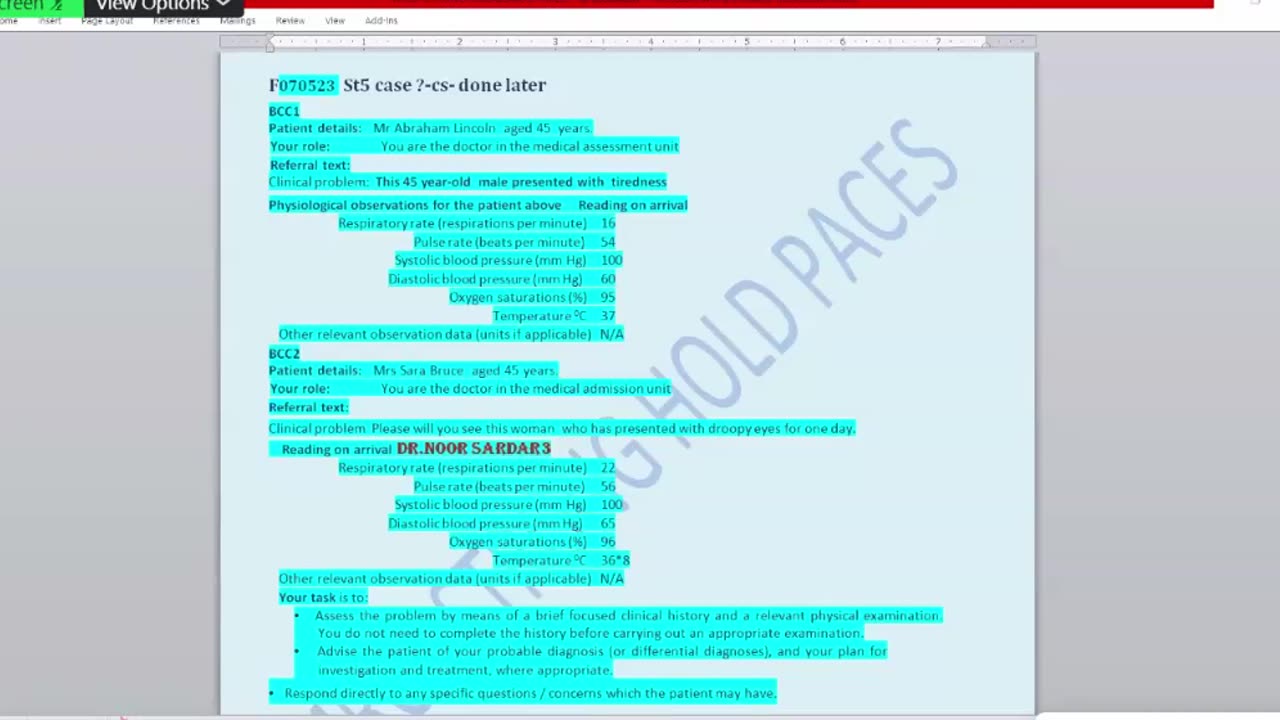 ST5.45 year old man with fatigue, HR 54 Scenario
