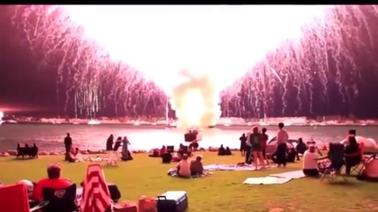 Oops accidentally lit all fireworks at once