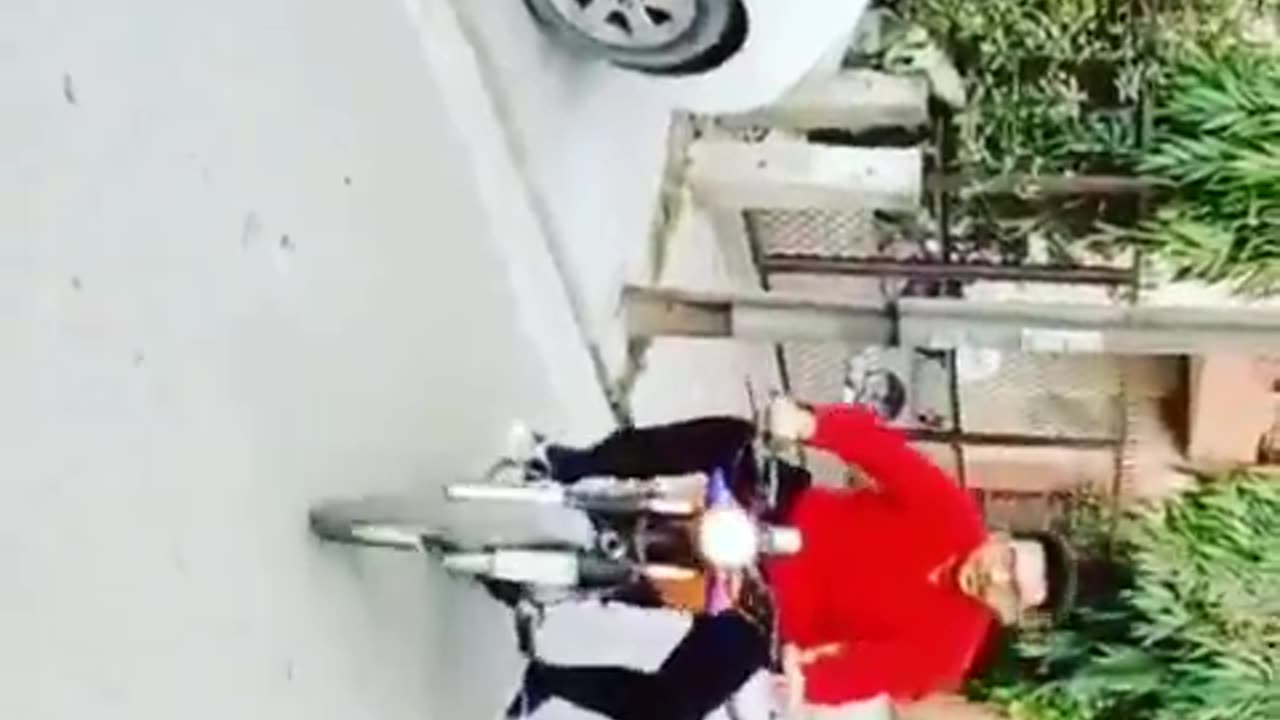 Bike Rider on modified Bike