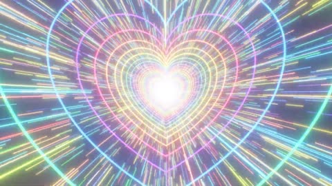 038. Immerse Yourself In A Magical Rainbow Heart Tunnel of Shooting Stars