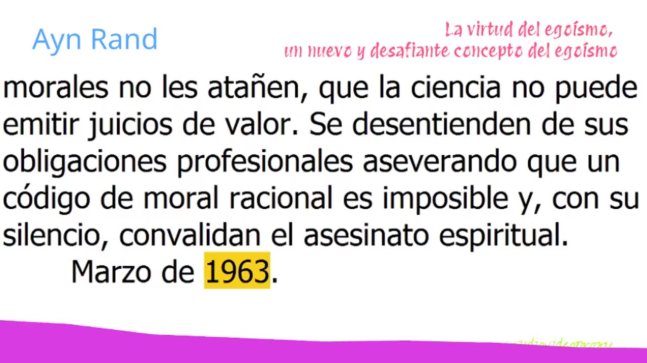 Ayn Rand - La virtud del egoísmo, un nuevo y desafiante concepto del egoísmo 1/2