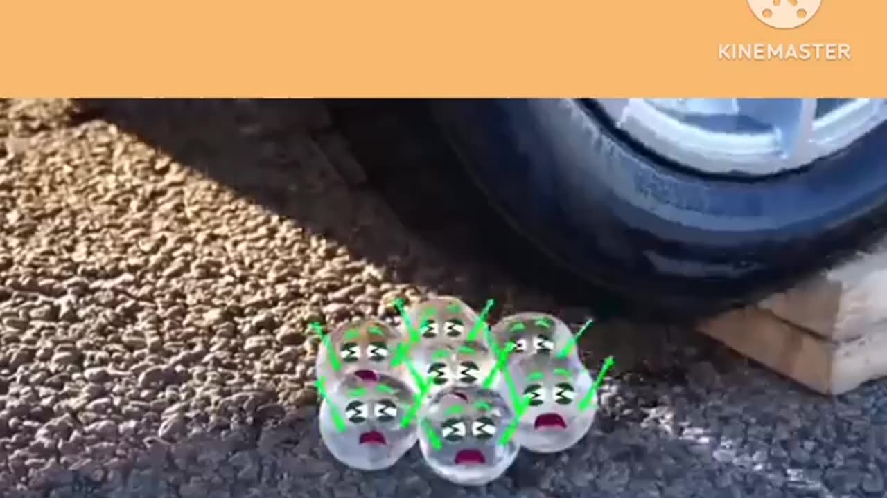 Funny video for kids. Car and jelly crush