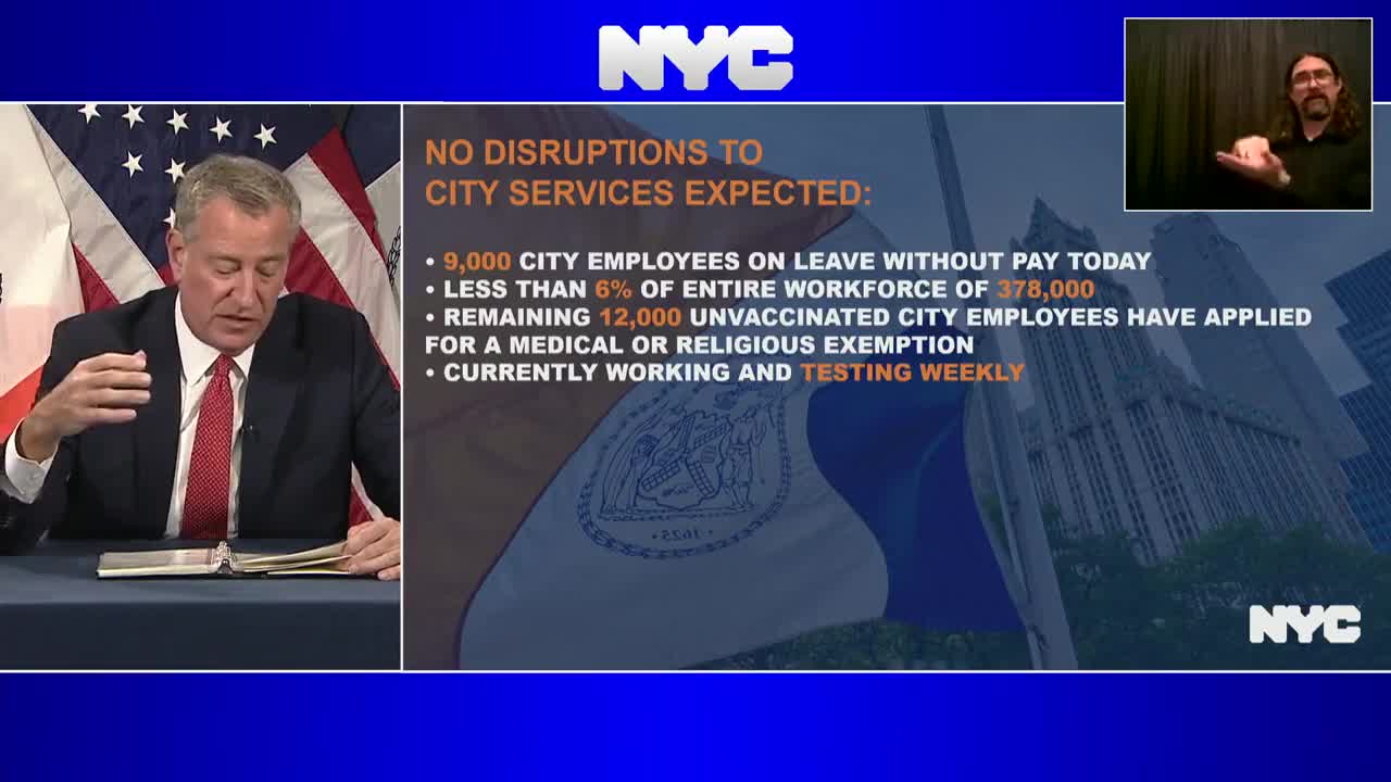 Tyrannical NYC Mayor: 9,000 City Employees On Unpaid Leave For Not Complying With Vax Mandate