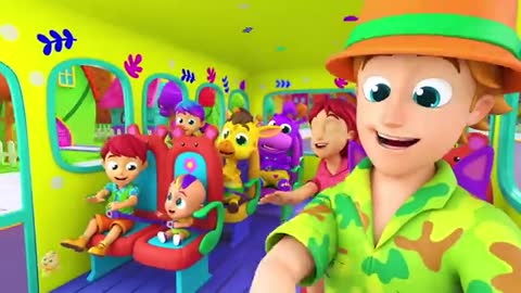 Wheels On The Bus Go Round and Round | School Bus Song | Nursery Rhymes and Kids Songs
