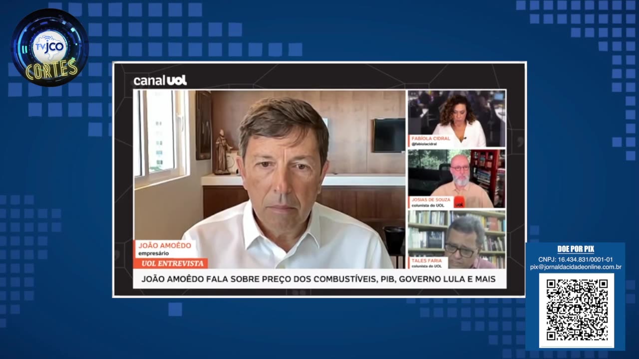 Ao vivo, Amoêdo desmente Fake News e jornalistas riem nervosamente ao serem corrigidos