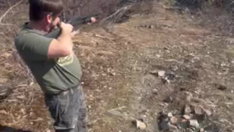 Shooting a shotgun