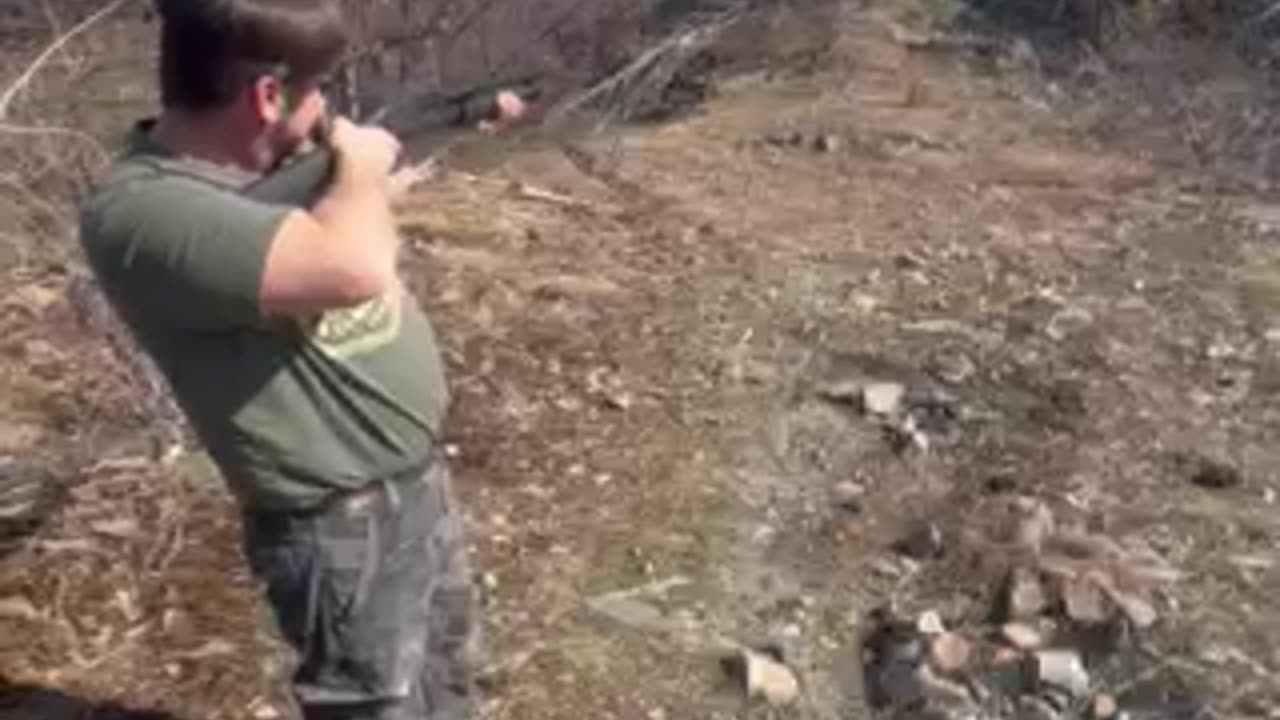 Shooting a shotgun