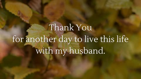 Prayer of appreciation for my Husband