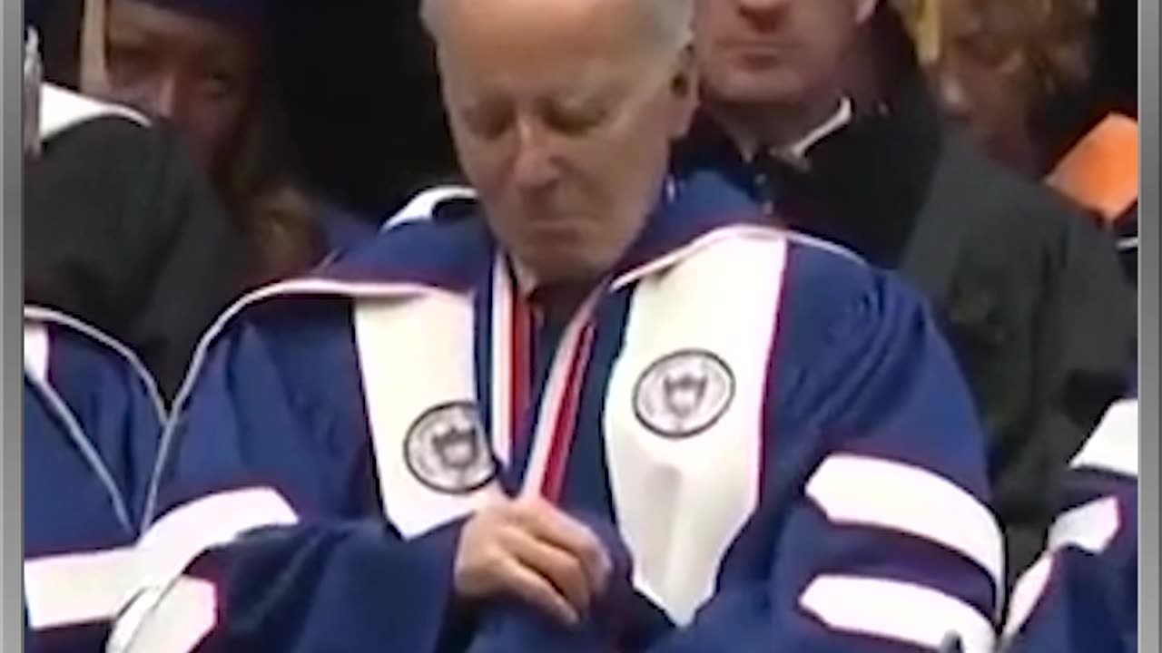 Biden Can't Sit Still Through Commencement Ceremony