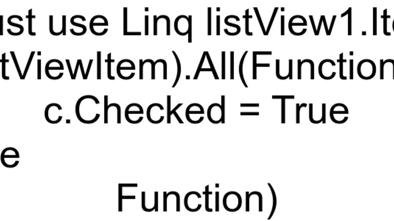 Check all checkboxes in a listview