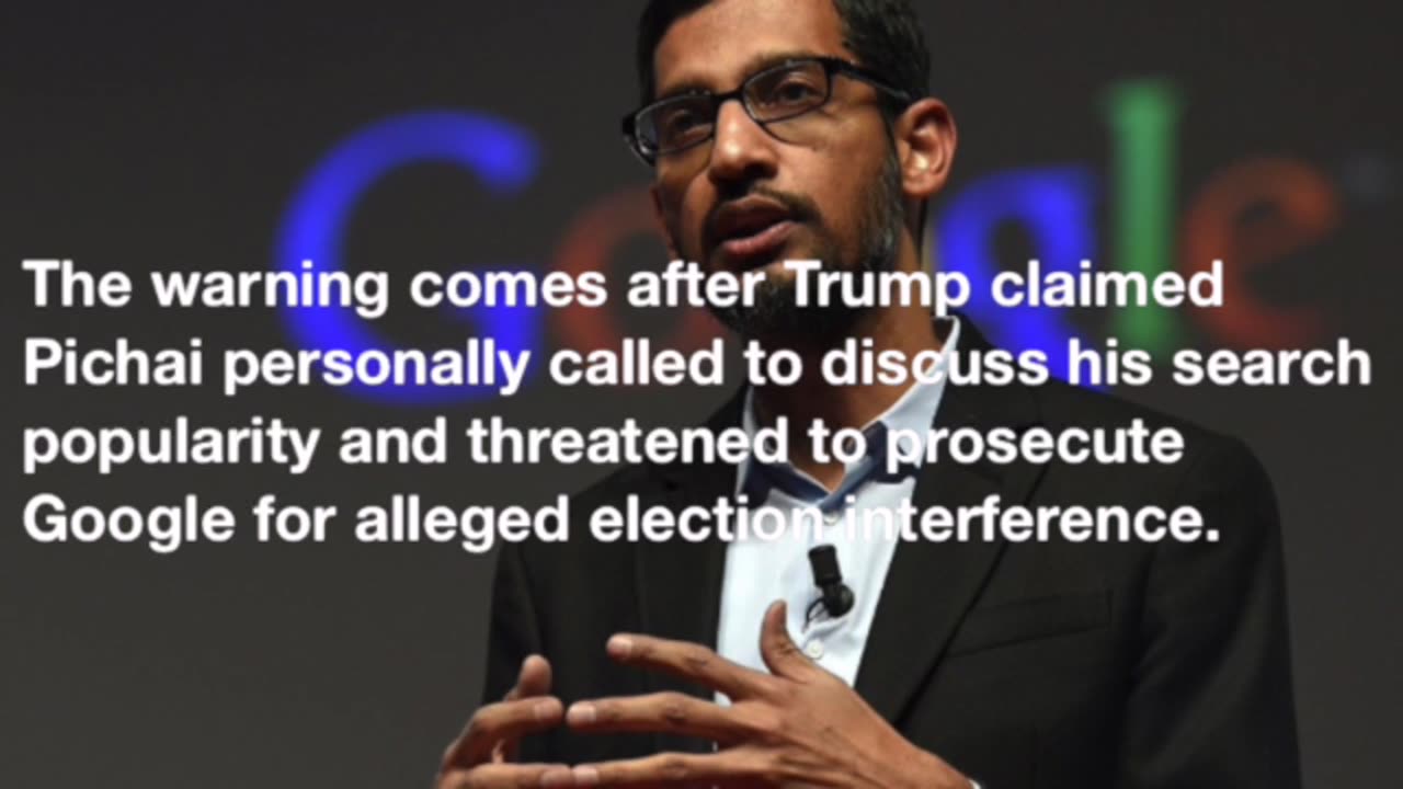 Pichai : Google Must Remain A Trusted Source Of Info Regardless of Election Outcome