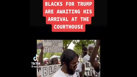 Blacks Awaiting His Arrival At Courthouse