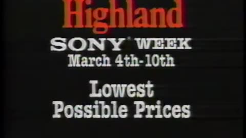 March 3, 1993 - Sony Week at Highland Appliance