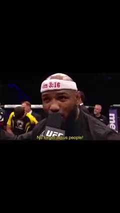 UFC fighter Yoel Romero: "Go for Jesus don't forget Jesus people!"