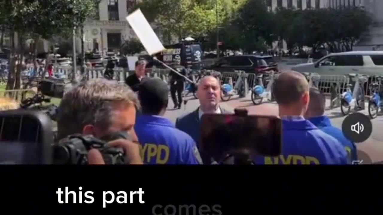 Crowd Gathers To Protest New York City Mayor Eric Adams Calling Him Biden’s B*tch