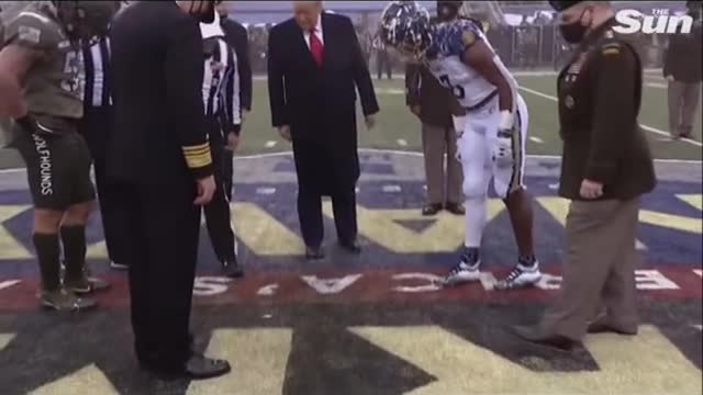 Trump “Flips Coin ”Toss For Football Game in America!!