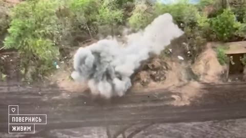 Drone Bombing Russian Trenches