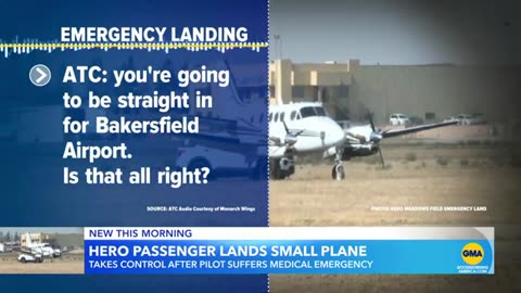 Passenger lands plane after pilot suffers medical emergency