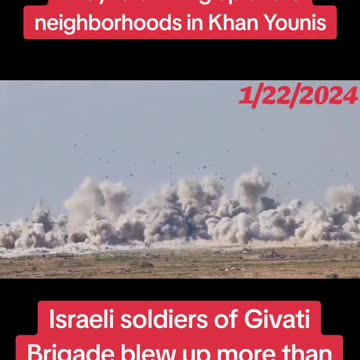 Israeli soldiers of Givati Brigade destroy more than 40 buildings today