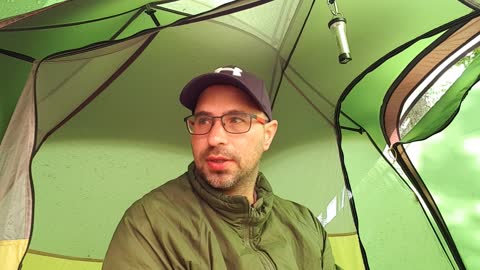 Vlog in the tent. My plans depend on the weather