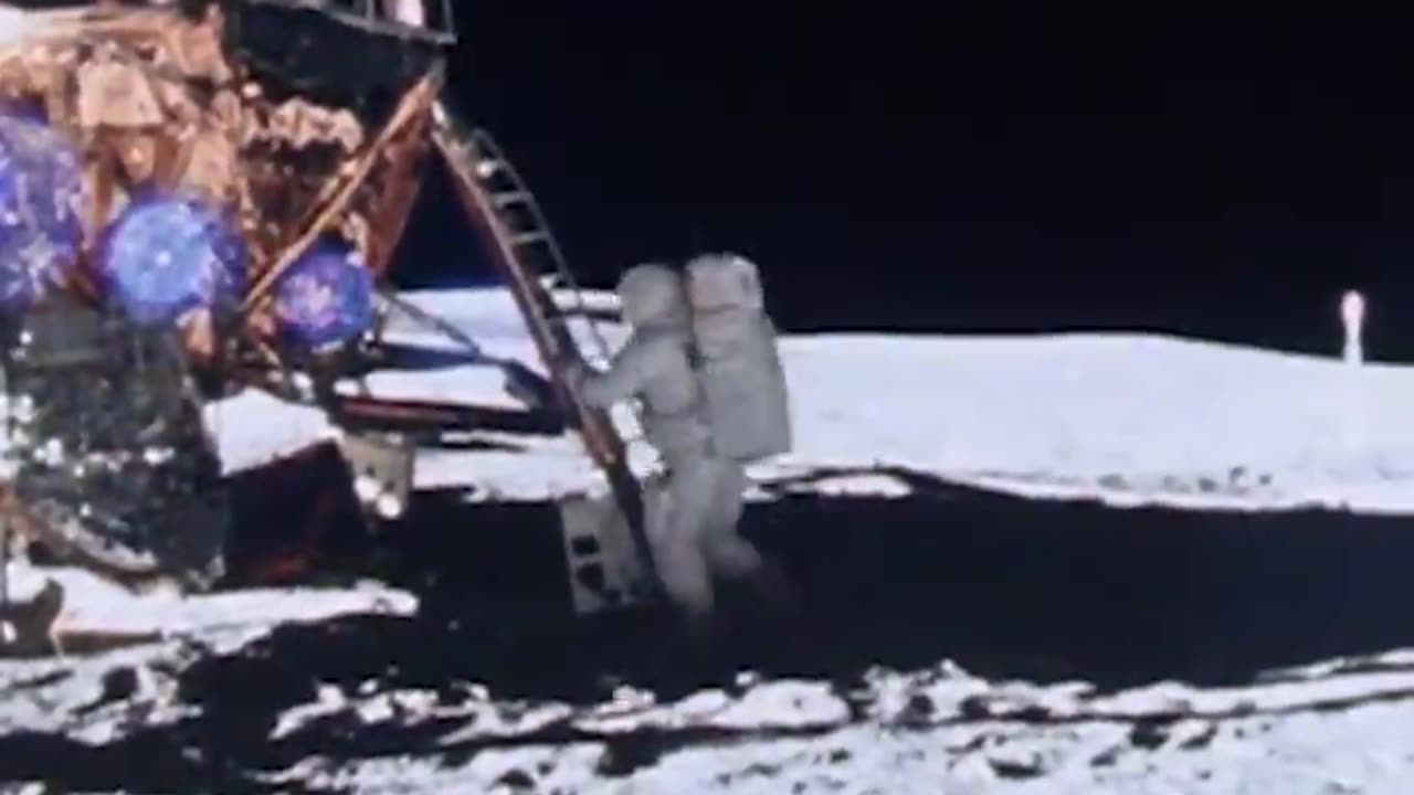 - Moon - Apollo 14 - U.S. Flag on the Moon #Shorts