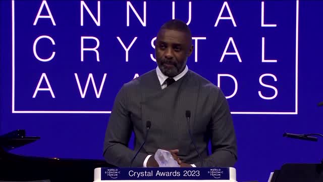 Idris Elba calls for support for world's poorest at WEF