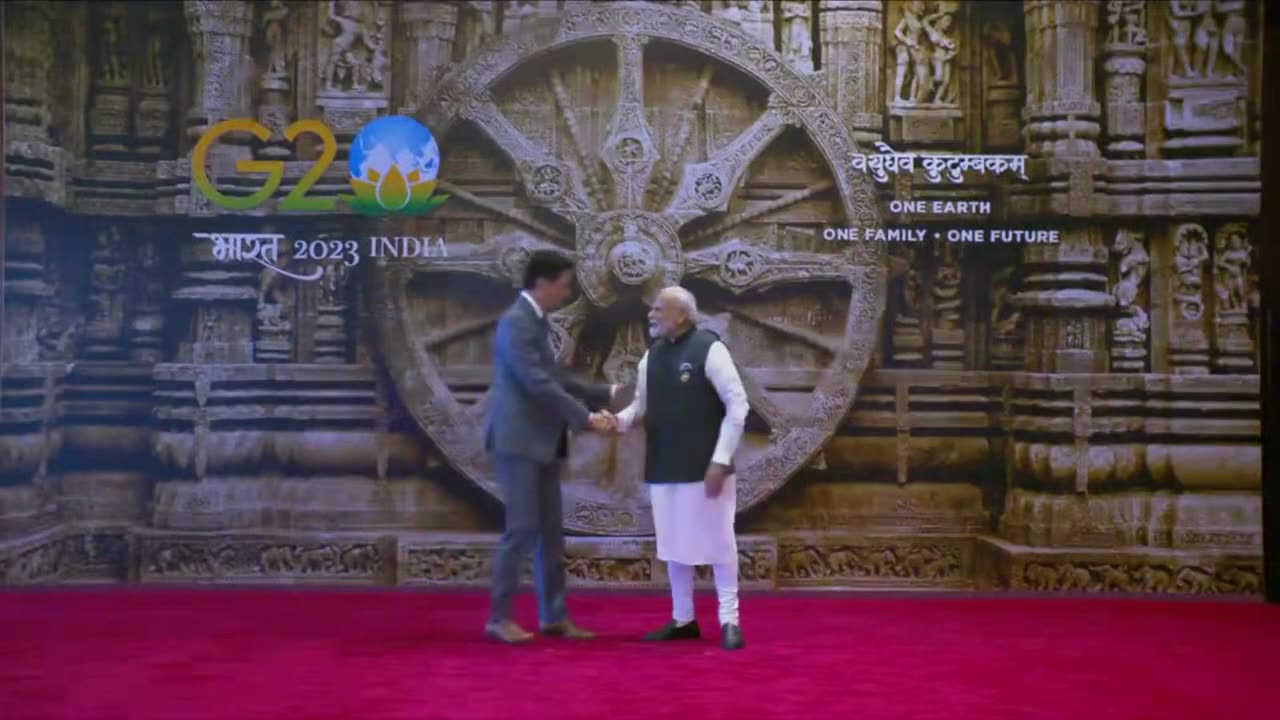 G20 Summit Delhi Canada Prime Minister Justin Trudeau arrives at Bharat Mandapam for G20 Summit