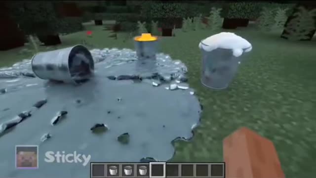 Minecraft Realistic Water vs Lava vs Snow