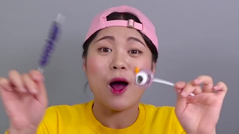 Purple Food Mukbang Edible Spoon, Hair Comb DONA MUKBANG