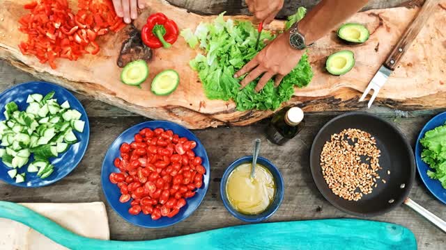 Cooking delicious and healthy foods.