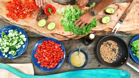 Cooking delicious and healthy foods.