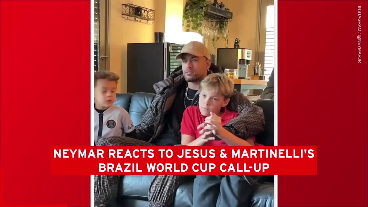 MUST WATCH! | Neymar REACTS After Arsenal Duo Gabriel Jesus & Martinelli Make Brazil World Cup Squad