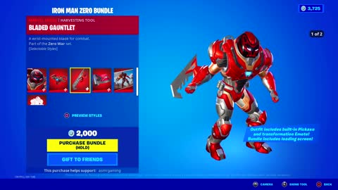 ASMR Fortnite NEW Iron Man Zero Skin! Daily Item Shop 🎮🎧 Relaxing Whispering 😴💤