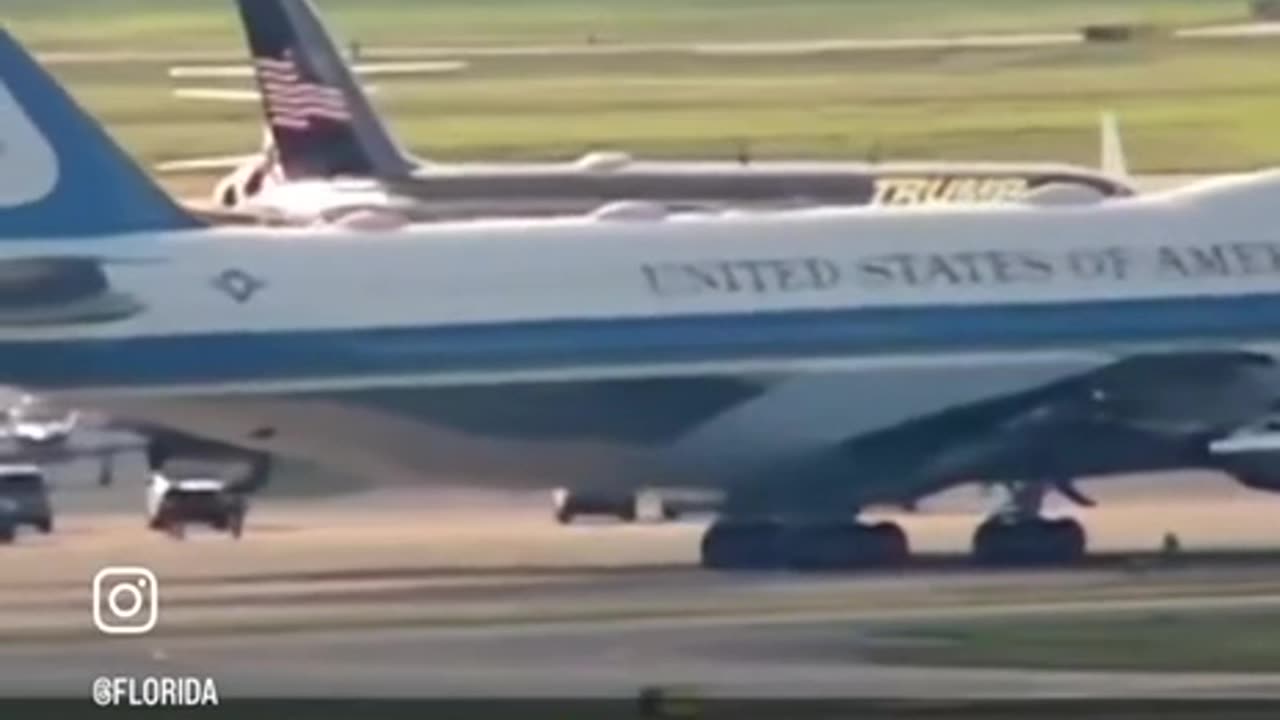 Trump, biden on tarmac