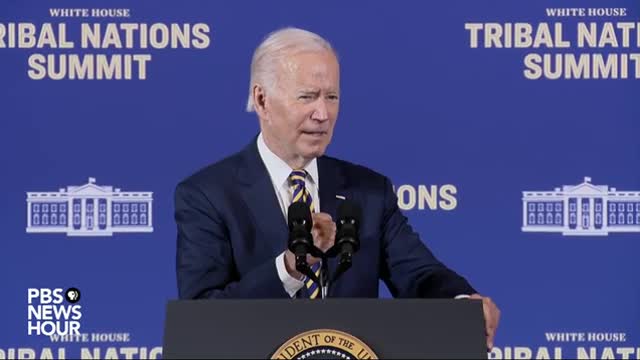 Biden addresses White House Tribal Nations Summit in Washington