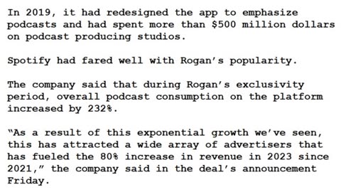 24-0202 - ‘The Joe Rogan Experience’ will no longer be exclusive to Spotify