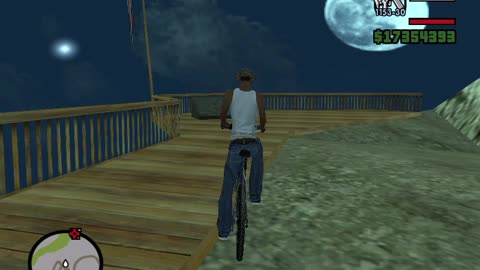 Grand Theft Auto:San Andreas High Jump From Mount Chilliad With Mountain Bike|High Jump Fall Cj |HD|