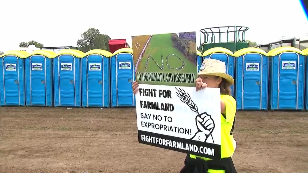 Doug Ford Met By Fight For Farmland Crew at IPM2024