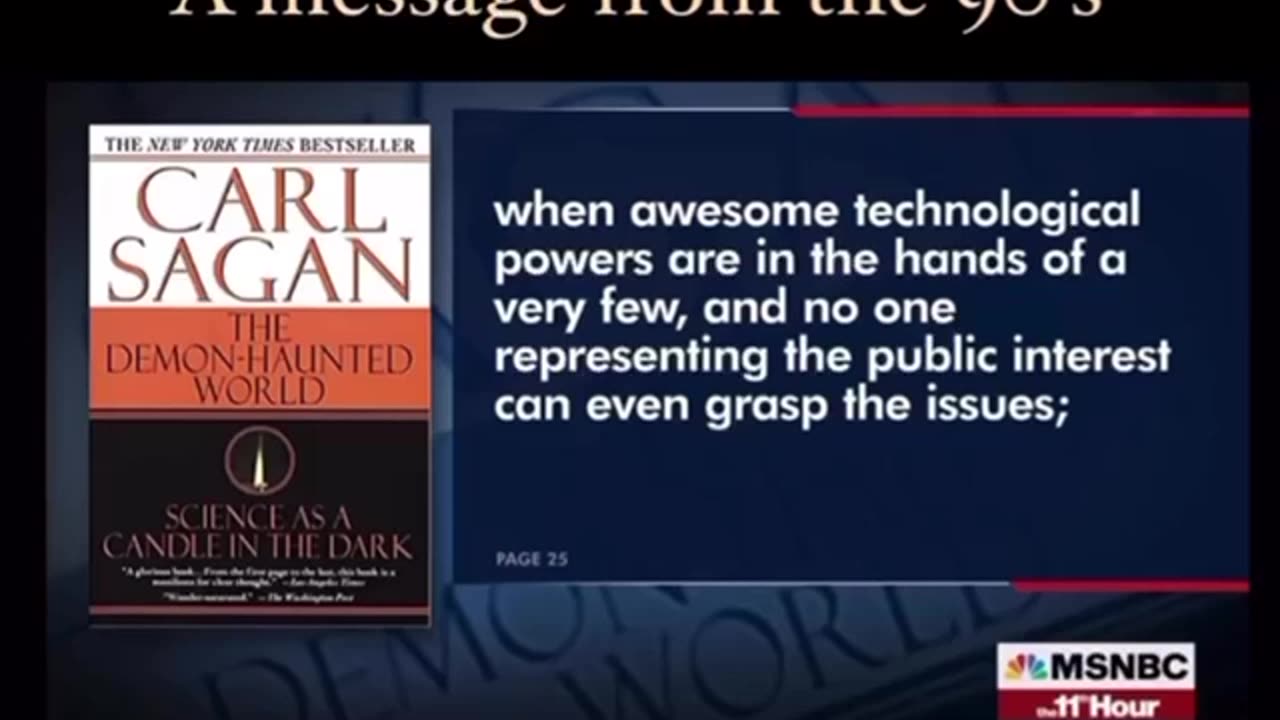 Carl Sagan on the dumbing down of America. And with it, the decay of Western civilization