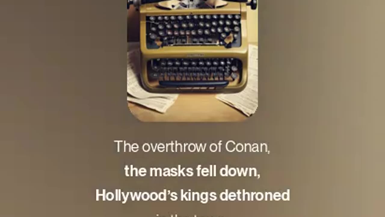 The Overthrow of Conan O’Brien(Exposing Hollywood’s Corruption)Verse 1:They