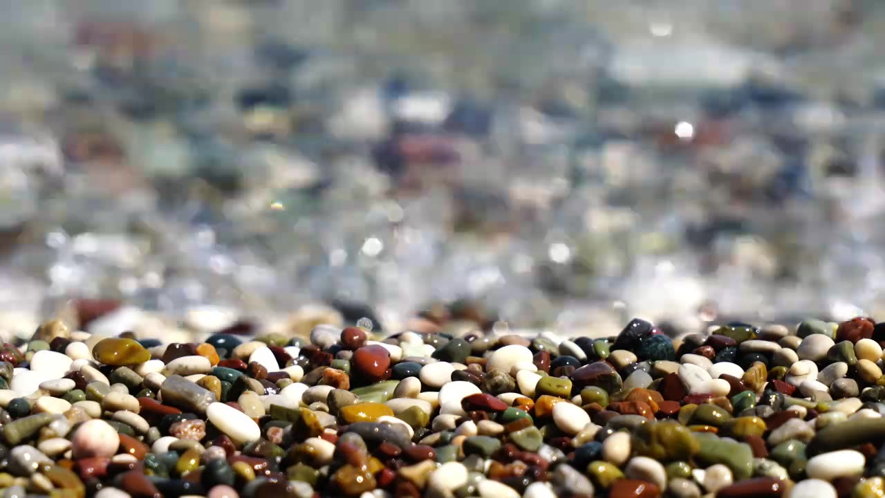 Tranquil Tides: Pebbles and Waves with Soothing Music