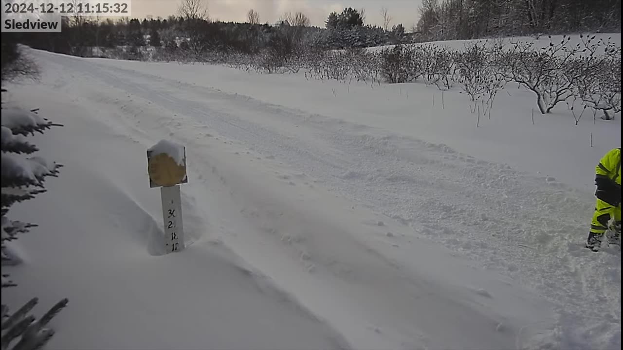 Snowmobile Rear-End Collision