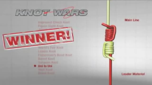 Uni to Uni vs. und 13, Knot Wars 2008, fishing knots_Cut