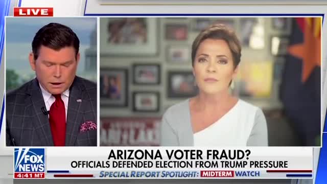 Kari Lake, AZ Gov. Candidate Destroys Fake News Bret Bair on Fox News