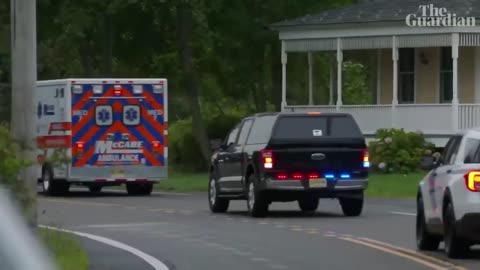 Donald Trump convoy leaves New Jersey