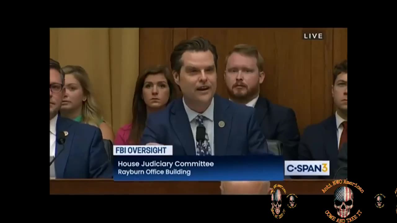 Matt Gaetz completely destroys FBI Director Wray