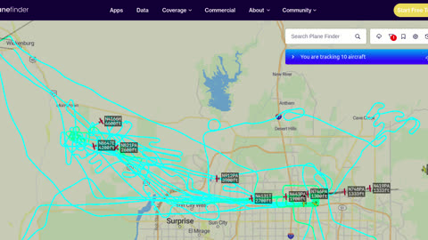 N8647E N4166H N821PA plane banging Wittmann AZ for the BANK OF UTAH LAND GRAB PRGM