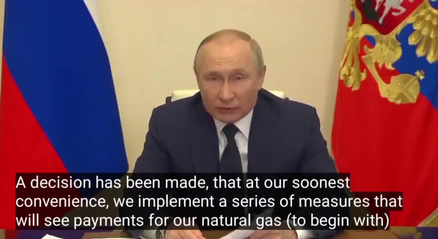 Russia no longer accepts payments (for gas or oil) in dollars or euros