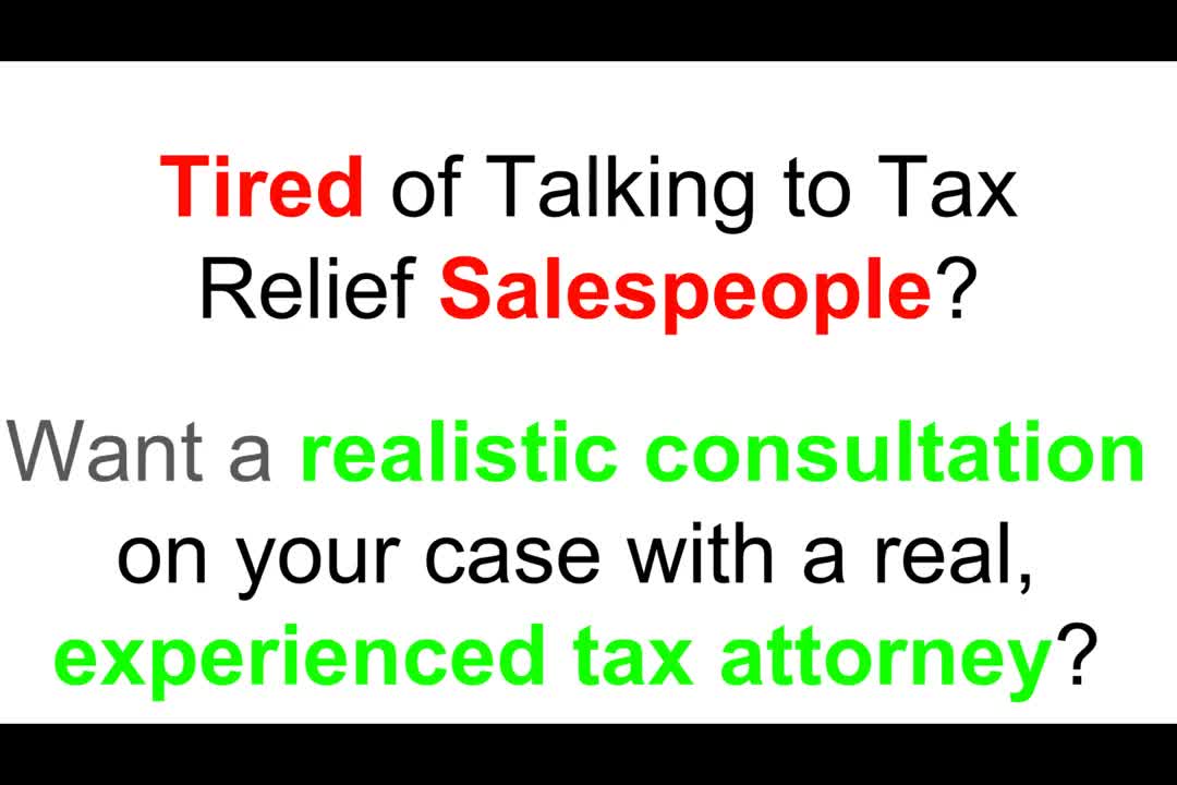 Tax Relief Salespeople: Tired of the incomplete answers?